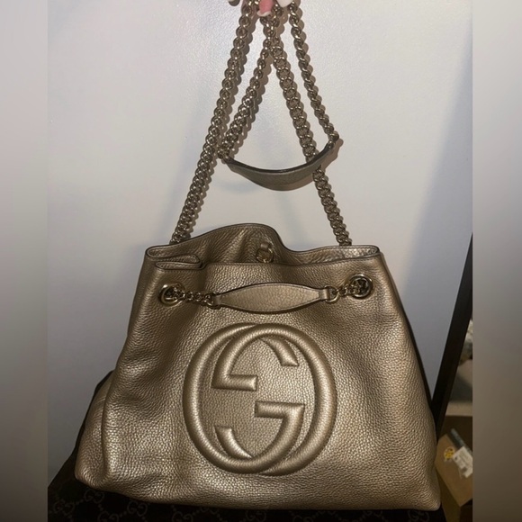 Authentic Gold Gucci SoHo chain shoulder bag - Picture 3 of 13